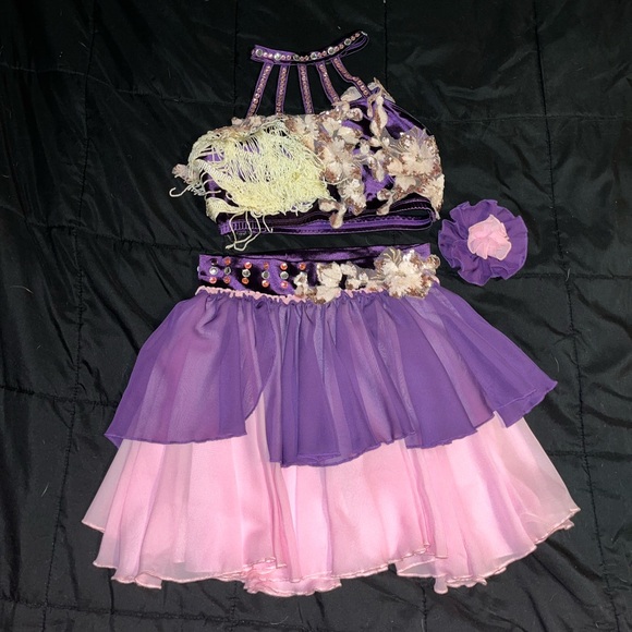 Other - Pink and purple 2 piece dance costume